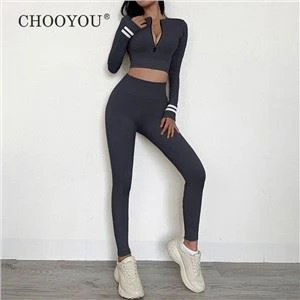 Stilski top i uske pantalone Žene Joga Wear Set