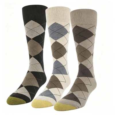 CHOOYOU Muške Carlyle Argyle Crew Dress Socks